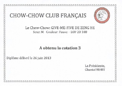 de Zheng He - Validation de la cotation 3 pour Gimmee !